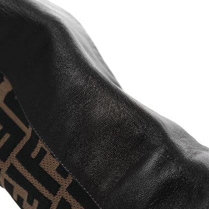 Fendi Nappa Microfiber Fabric FF Rockoko Thigh High Boots 40 Ebano Tobacco Black 10 of 12