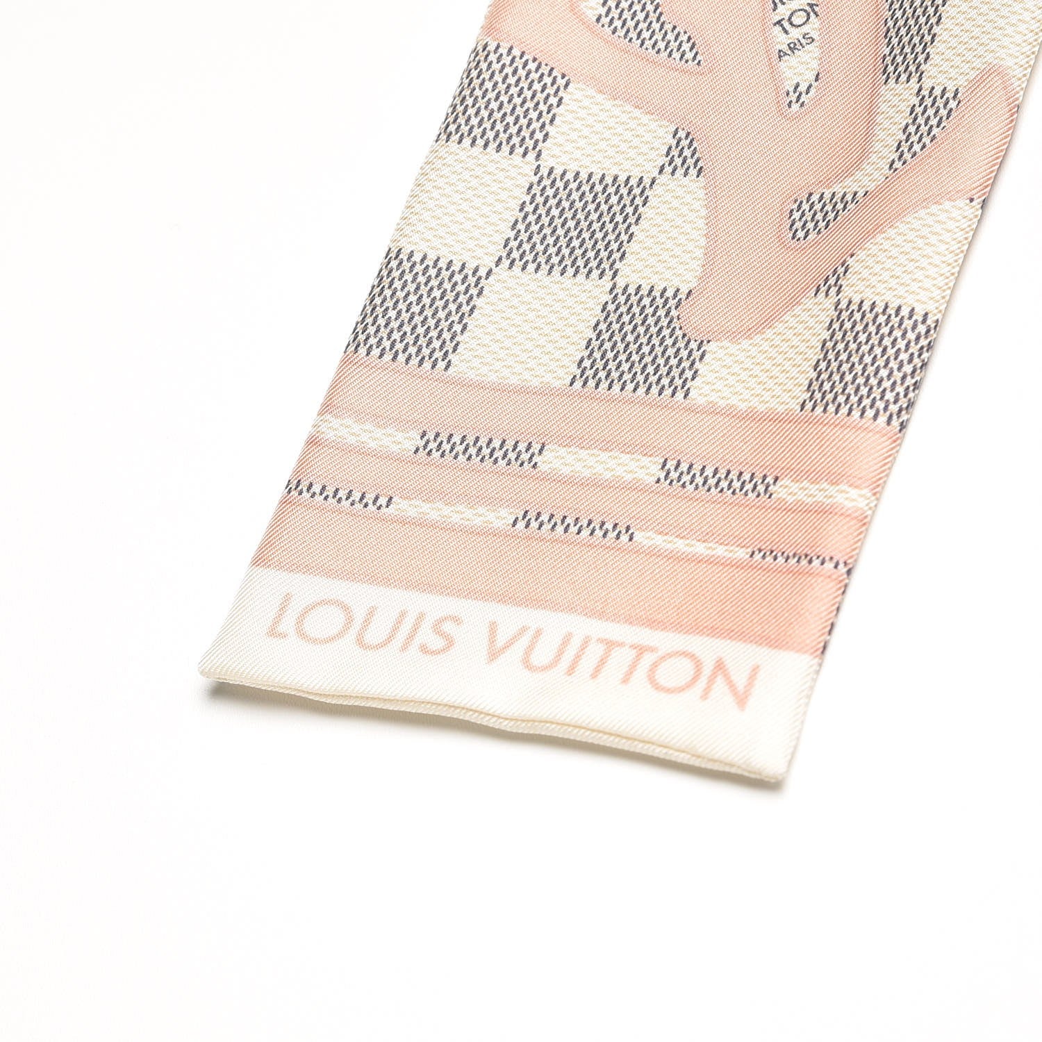Louis Vuitton Silk Damier Azur Tahitienne Bandeau Rose Ballerine 3 of 5