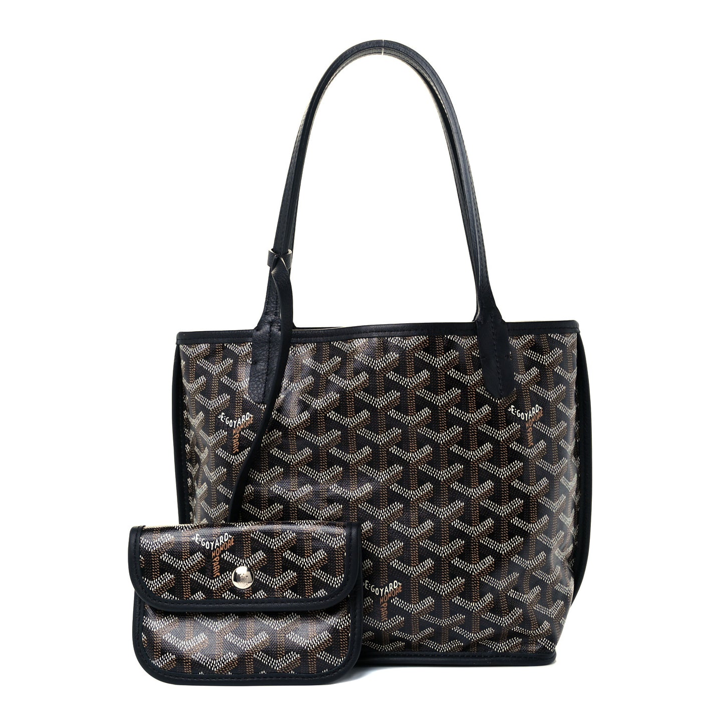 Goyardine Reversible Mini Anjou Black