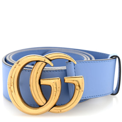 Gucci Calfskin Double G 40mm Belt 90 36 Clear Sky Blue 6 of 8