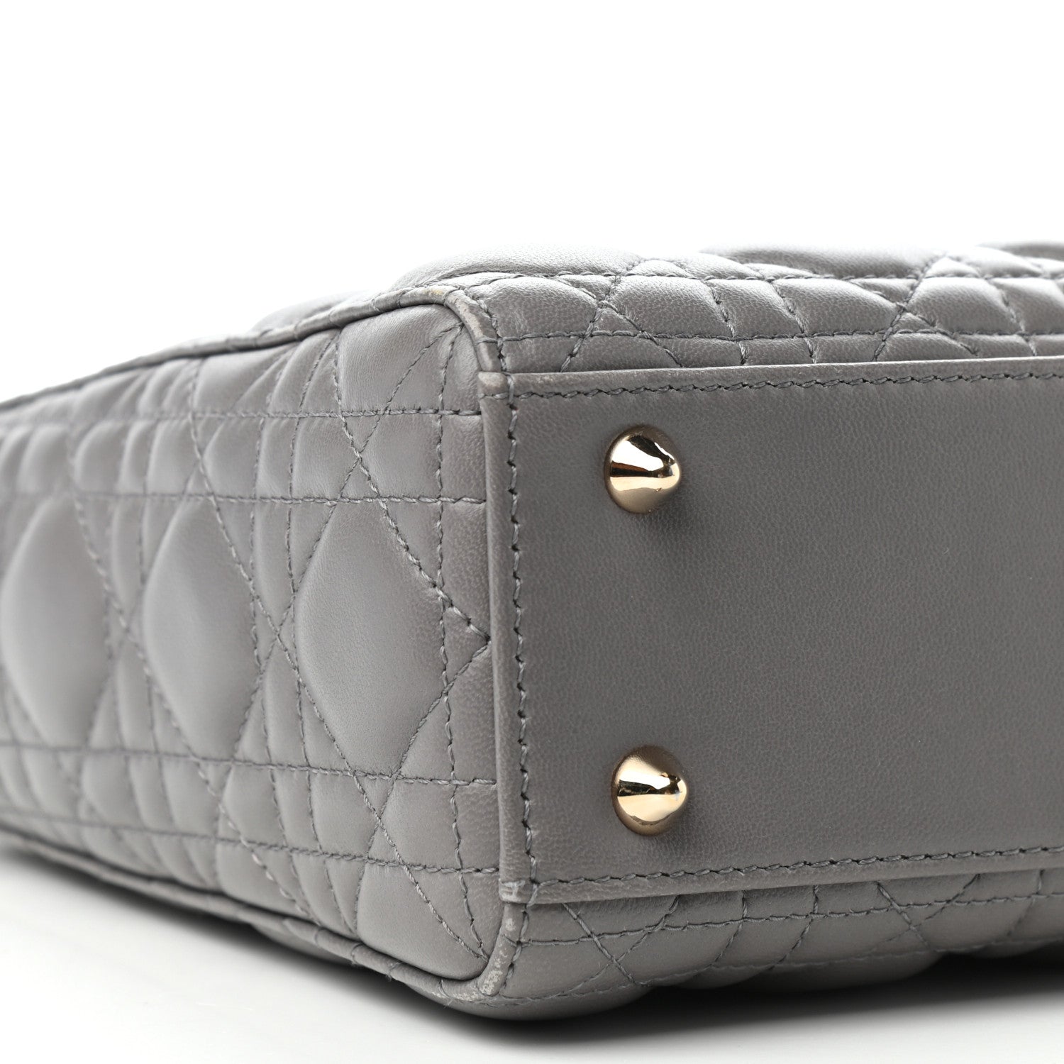 Christian Dior Lambskin Cannage Small Lucky Badges My Lady Dior Grey 7 of 11