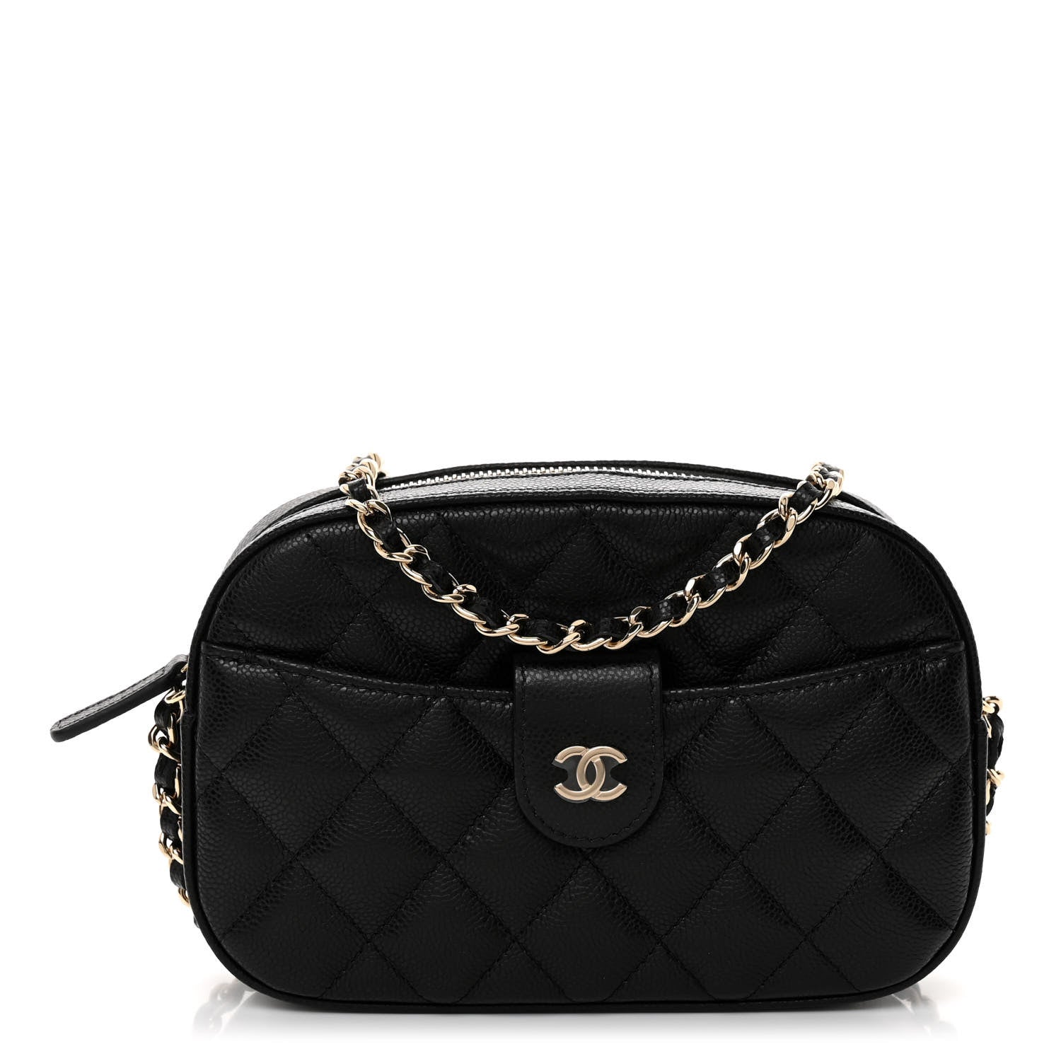 Chanel Caviar Quilted Chain Camera Bag Black 1 of 10