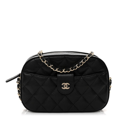 Chanel Caviar Quilted Chain Camera Bag Black 1 of 10