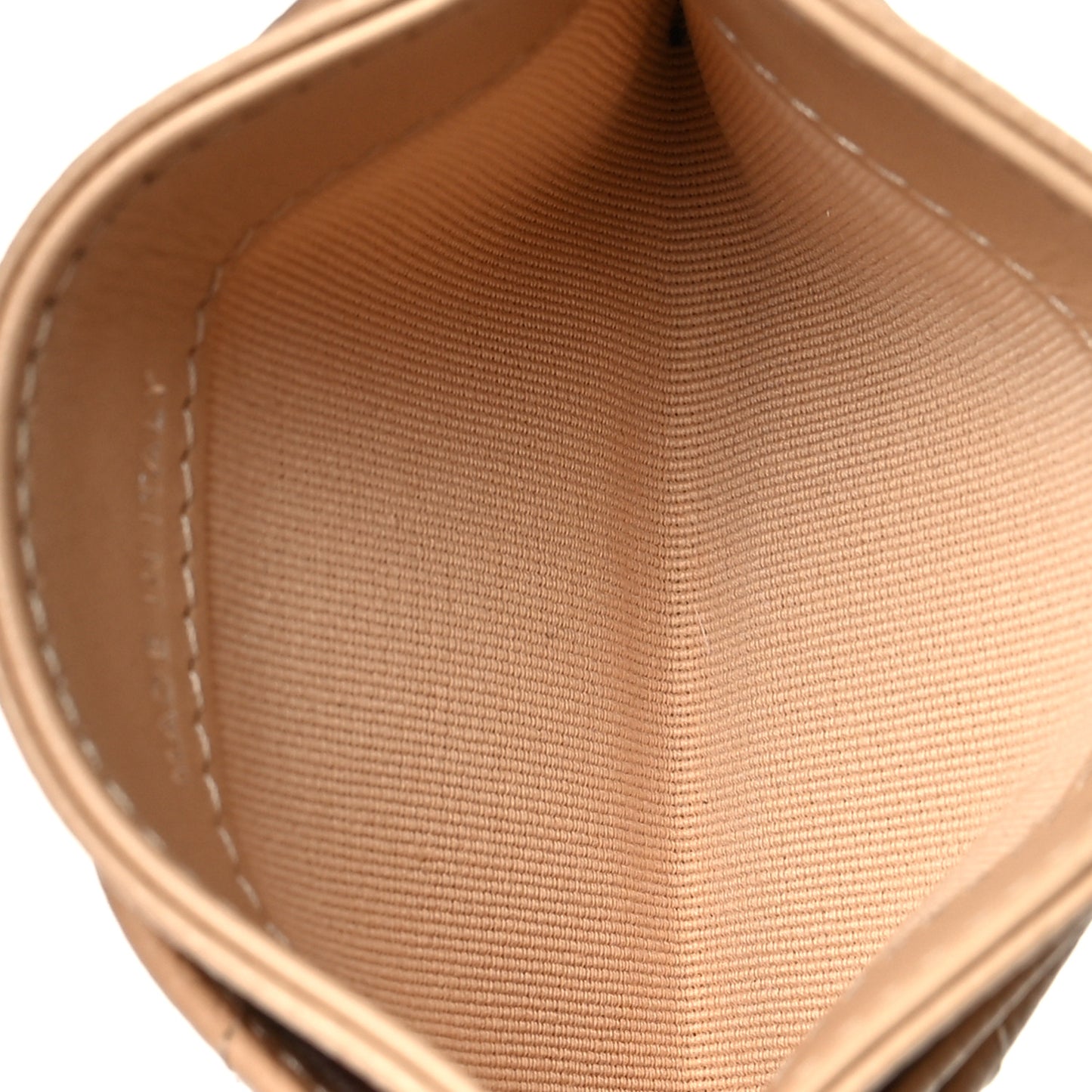 Caviar Quilted Card Holder Beige