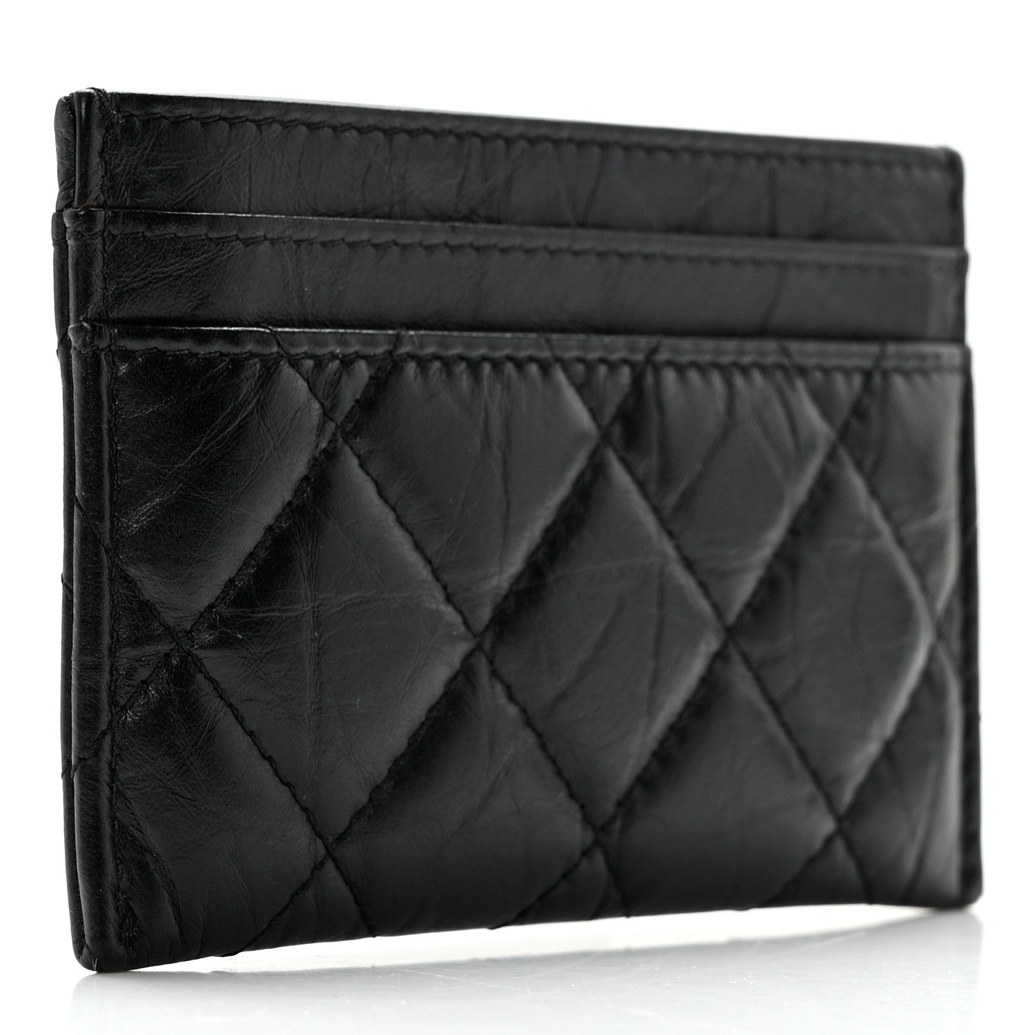 Chanel Aged Calfskin Quilted Reissue Card Holder So Black 3 of 11