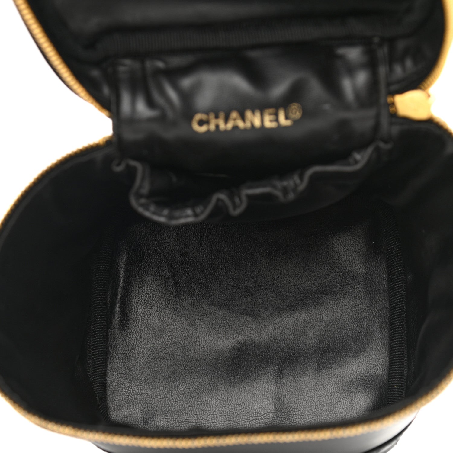 Chanel Lambskin Vanity Cosmetic Case Black 5 of 8