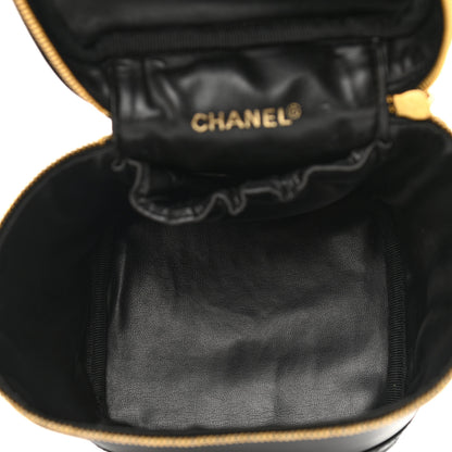 Chanel Lambskin Vanity Cosmetic Case Black 5 of 8