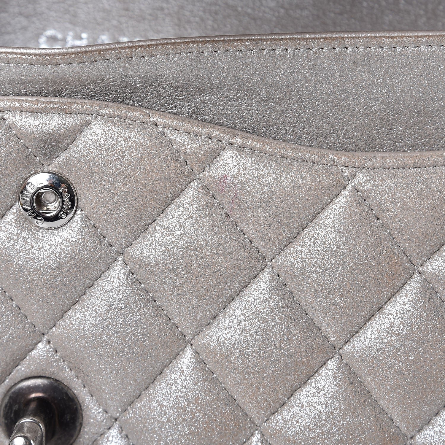 Chanel Iridescent Calfskin Medium Double Flap Light Gold 9 of 12