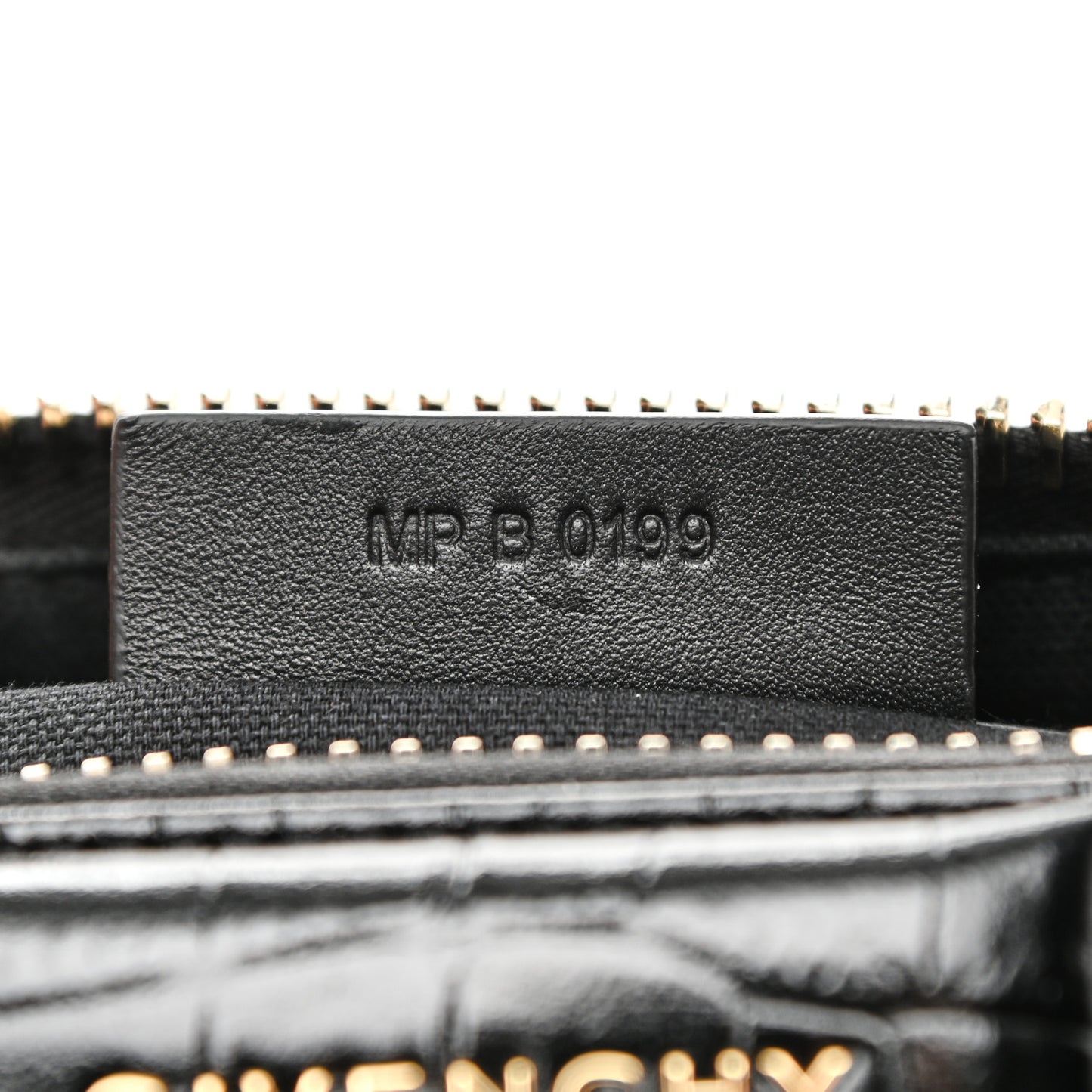 Calfskin Crocodile Embossed Mini Antigona Black