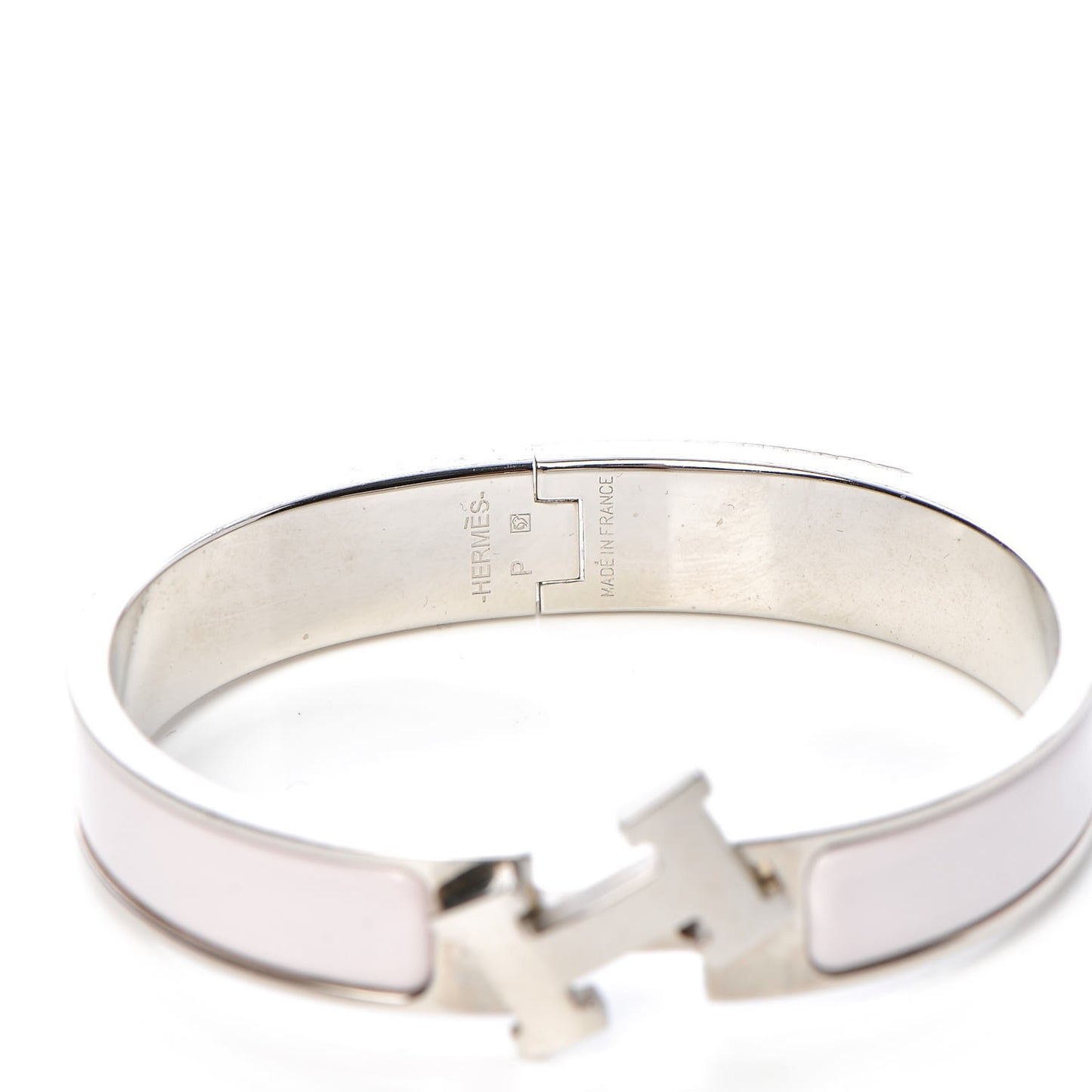 Enamel Narrow Clic Clac H Bracelet GM Rose Nymph