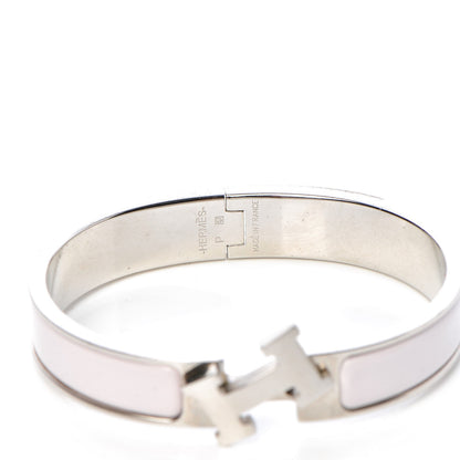 Hermes Enamel Narrow Clic Clac H Bracelet GM Rose Nymph 5 of 6