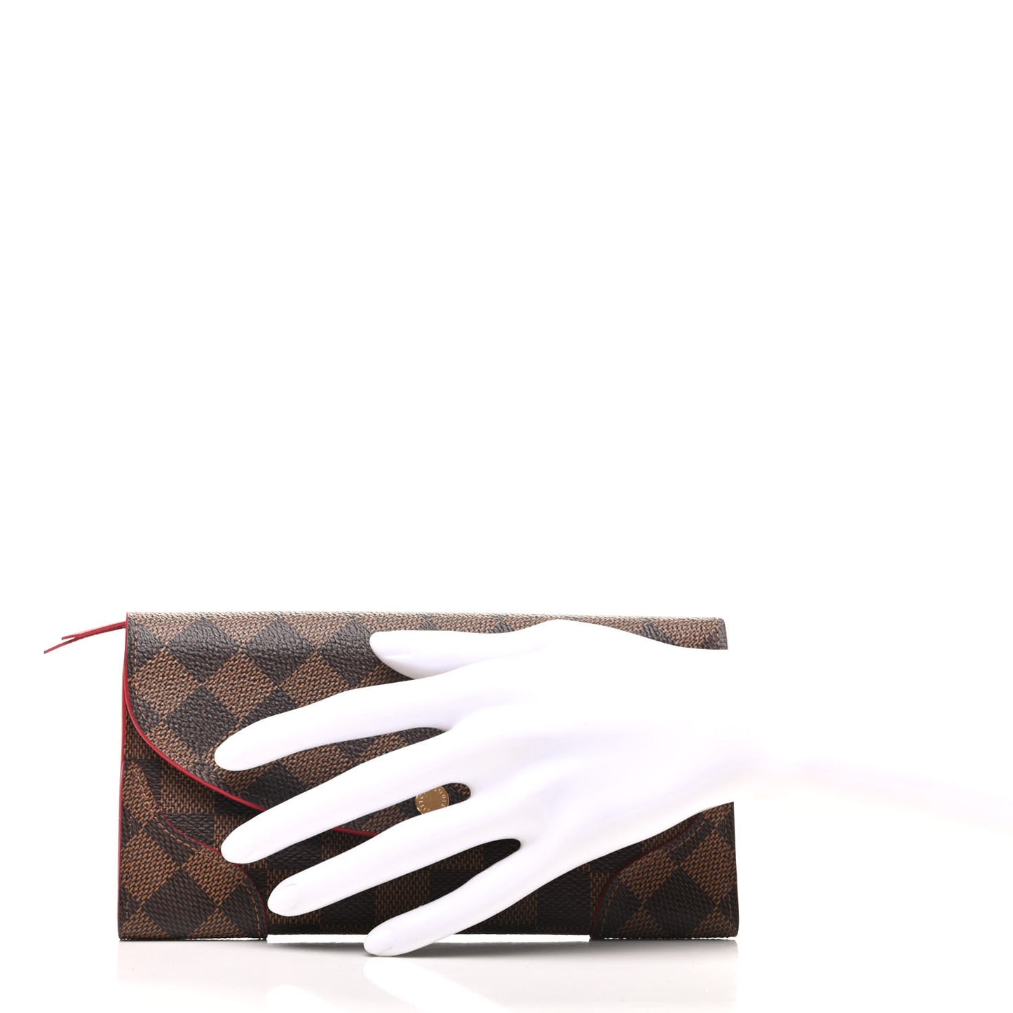 Damier Ebene Caissa Wallet Cherry