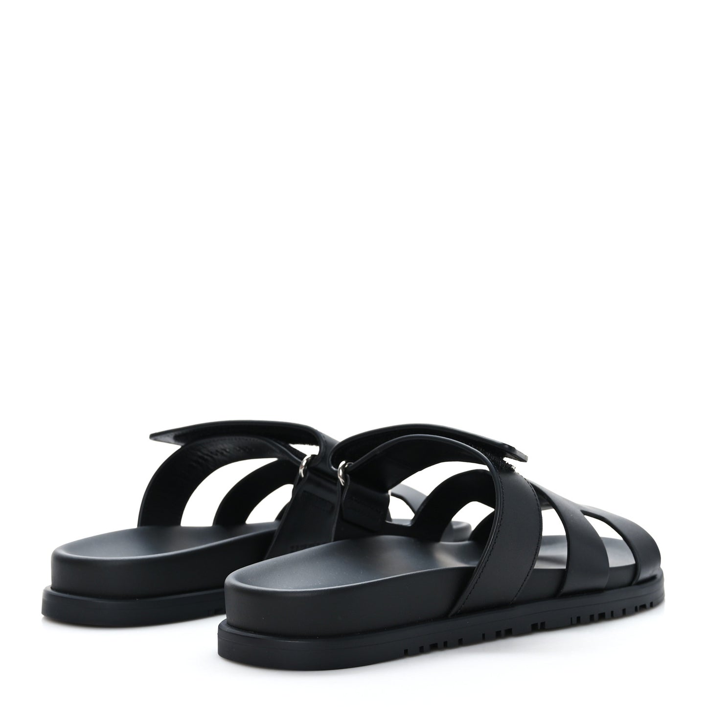 Calfskin Womens Chypre Sandals 38.5 Black