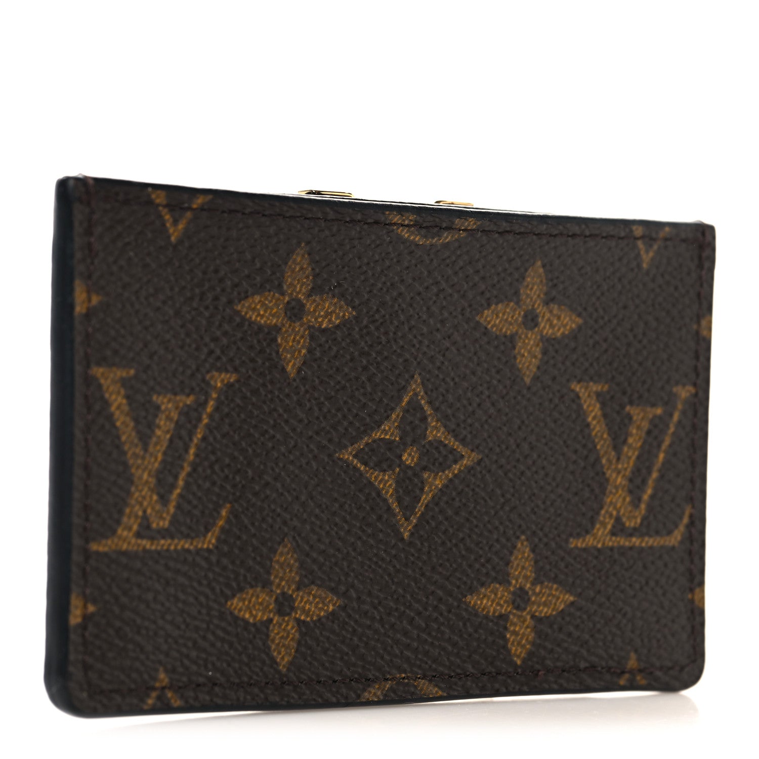 Louis Vuitton Monogram Calfskin Kimono Card Holder Black 3 of 6