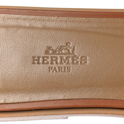 Hermes Box Calfskin Oran Sandals 40 Gold 7 of 11