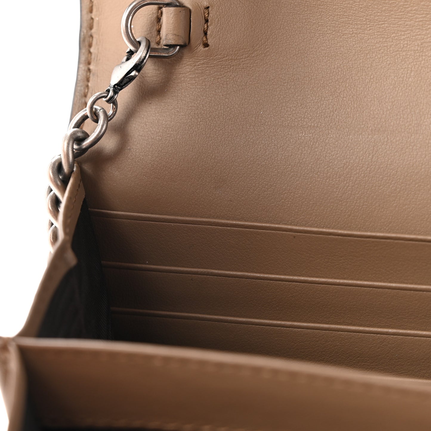 GG Supreme Monogram Mini Dionysus Chain Wallet Beige Taupe