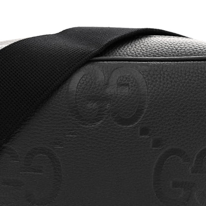 Gucci Piuma Calfskin Jumbo GG Embossed Medium Messenger Bag Black 8 of 11