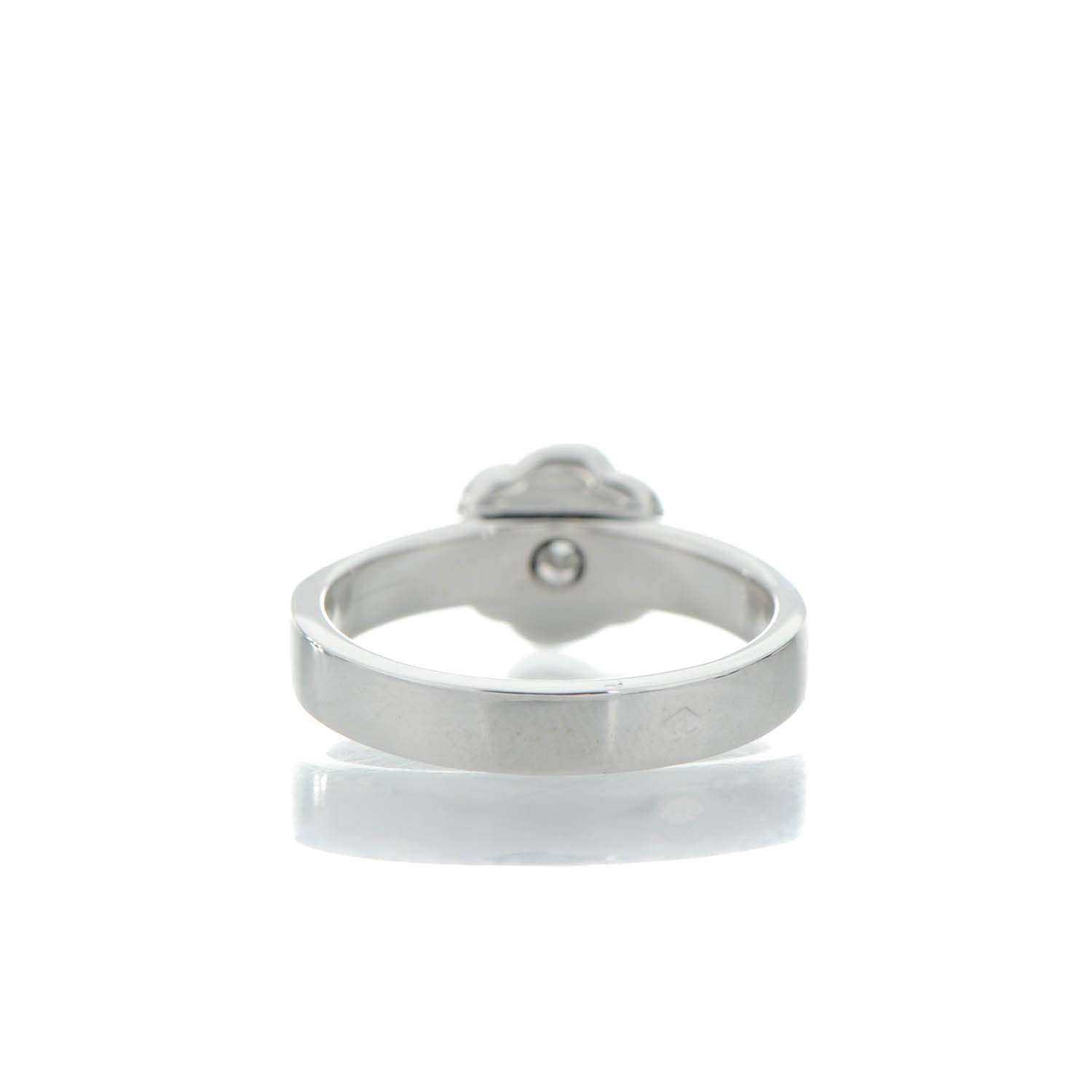 Chanel 18K White Gold Diamond Camellia Ring 6.5 3 of 4