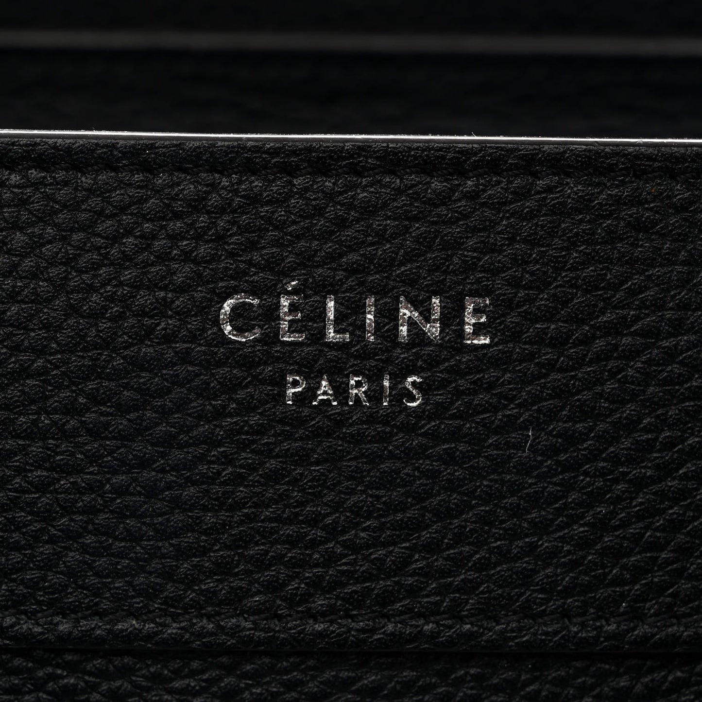 Drummed Calfskin Micro Luggage Black