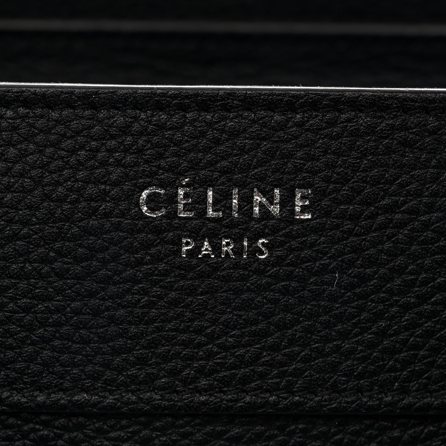 Celine Drummed Calfskin Micro Luggage Black 7 of 10