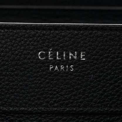 Celine Drummed Calfskin Micro Luggage Black 7 of 10