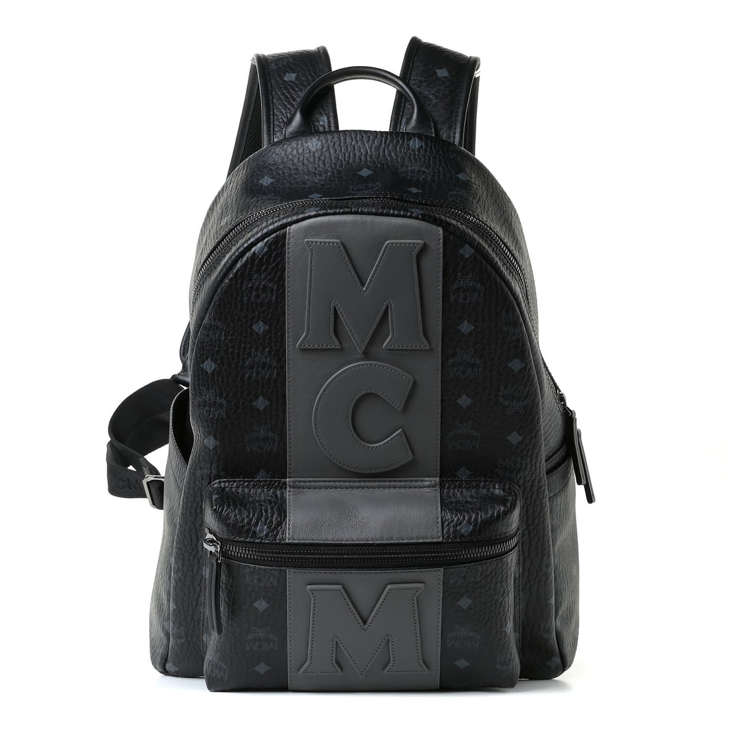 Visetos Medium Stark Logo Stripe Backpack Black