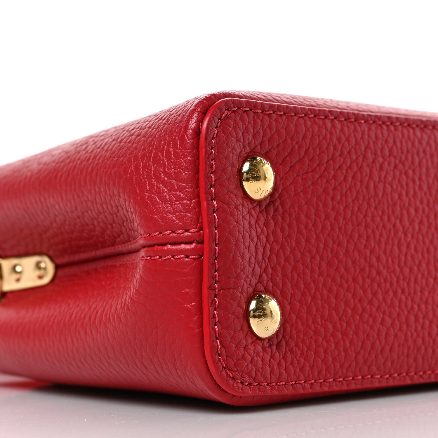 Louis Vuitton Taurillon Mini Capucines Scarlet 6 of 9