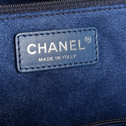 Chanel Caviar Small Studded Deauville Tote Navy 7 of 8