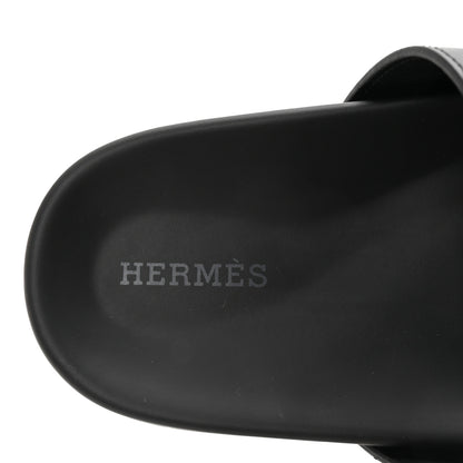 Hermes Calfskin Womens Chypre Sandals 37 Black 8 of 10