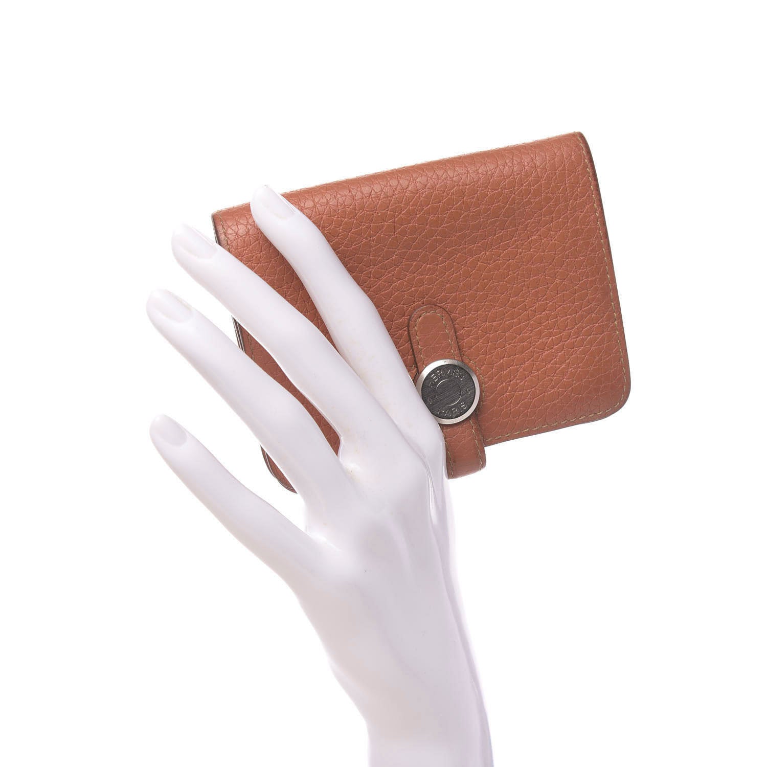 Hermes Taurillon Clemence Dogon Card Case Rose Thè 2 of 8