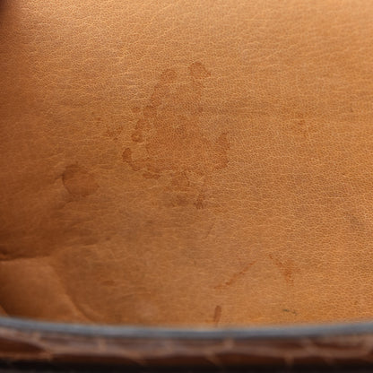 Hermes Shiny Porosus Crocodile Sac Chaine d Ancre Fauve 13 of 14