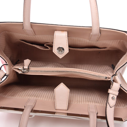 Fendi Vitello Elite Colorblock Regular 2Jours Tote Rosa Plaster Orzo Papavero 5 of 9