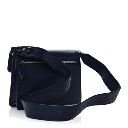 Burberry Calfskin Perforated Small Macken Crossbody Bag Regency Blue 2 of 9