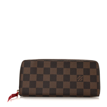 Louis Vuitton Damier Ebene Clemence Wallet Cherry 1 of 6