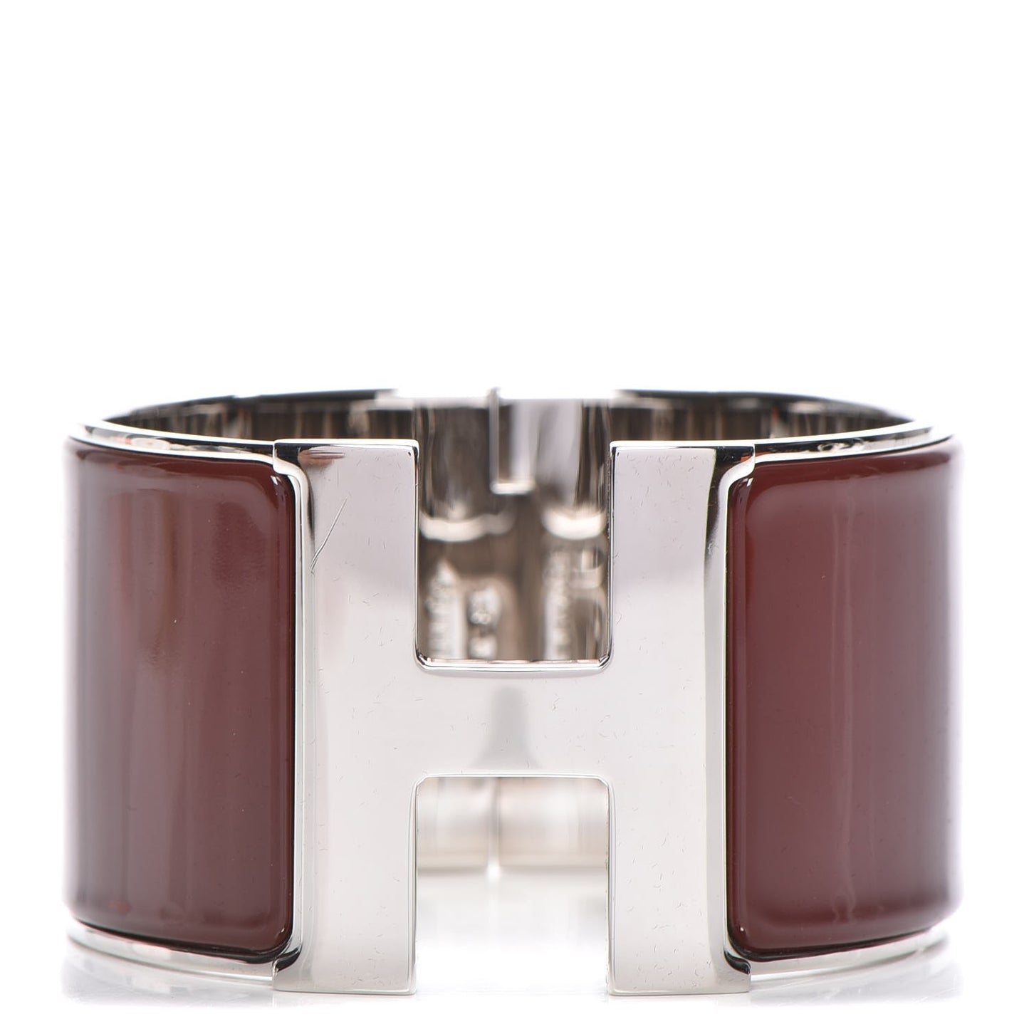 Enamel Extra Wide Clic Clac H Bracelet PM Moka
