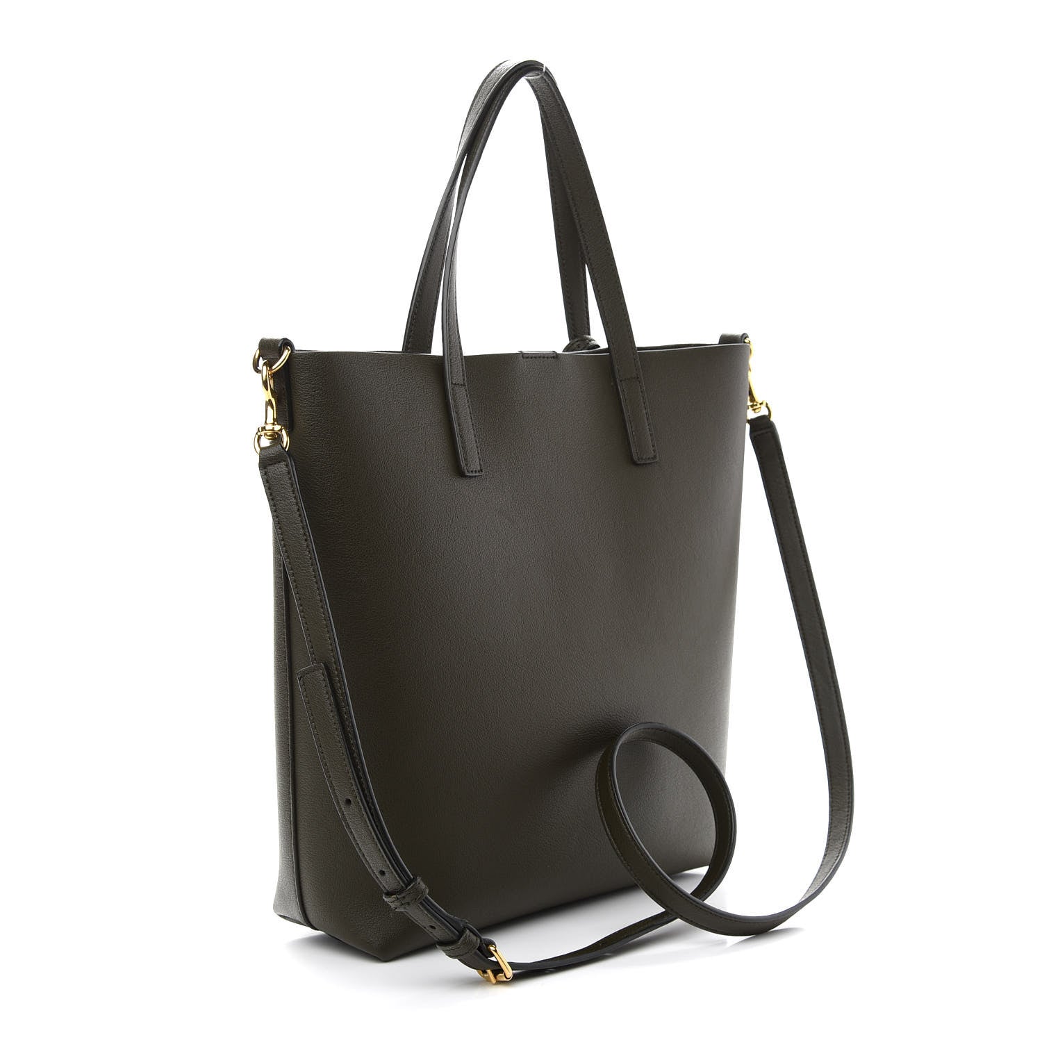 Saint Laurent Calfskin Toy Shopping Tote Olive 3 of 9