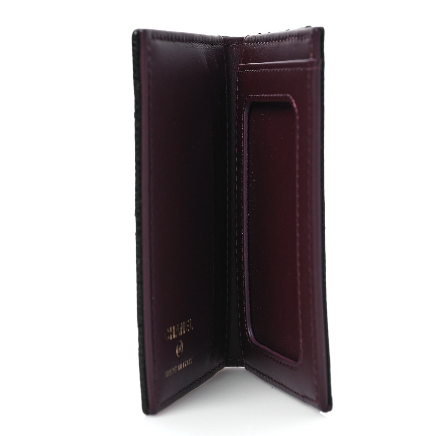 Caviar Quilted Card Holder Wallet Black