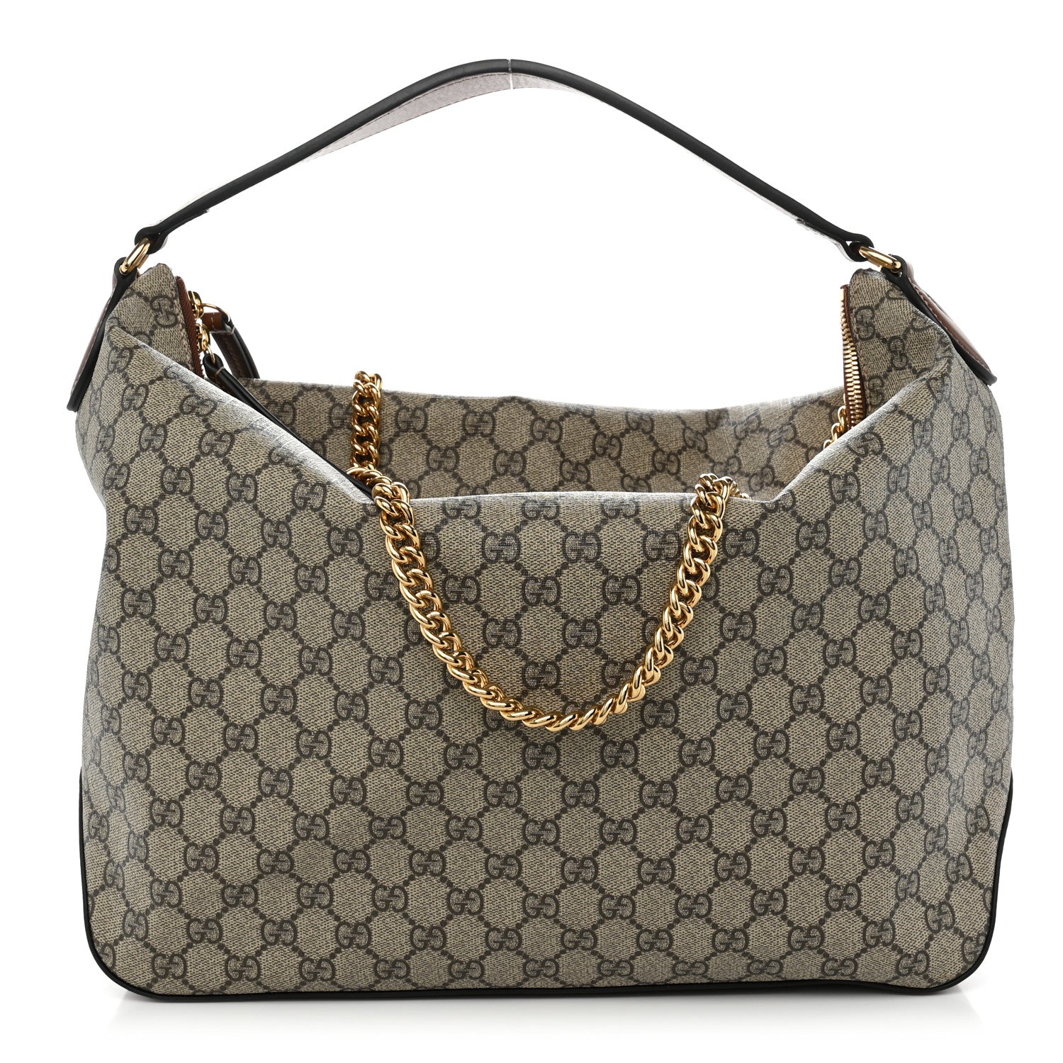 Gucci GG Supreme Monogram Large Linea A Hobo Light Brown 1 of 10