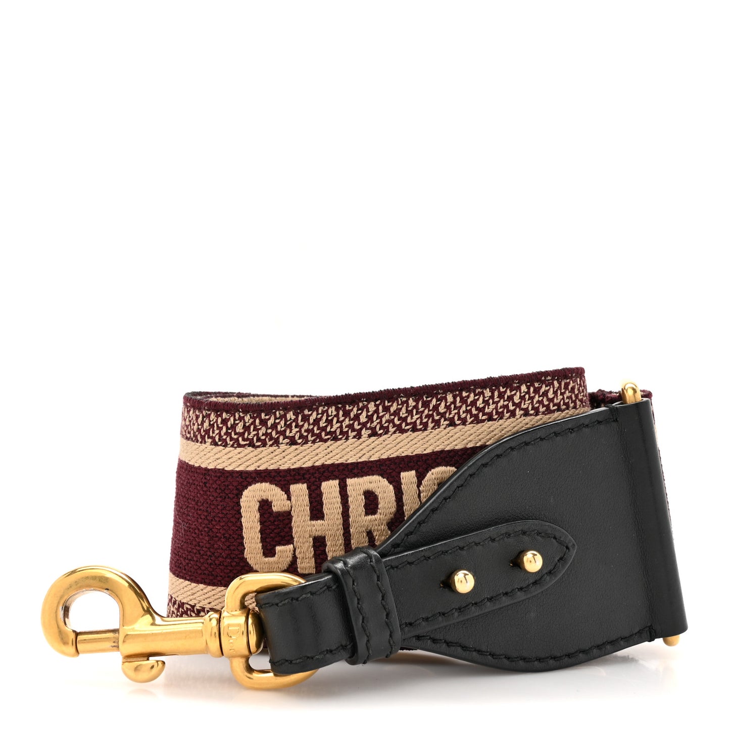 Canvas Embroidered Shoulder Strap Burgundy