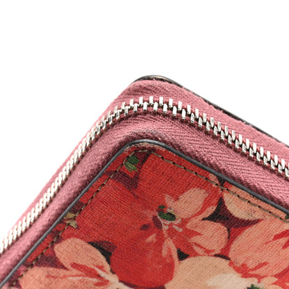 Gucci GG Supreme Monogram Blooms Zip Around Wallet Beige Multicolor Dry Rose 9 of 10