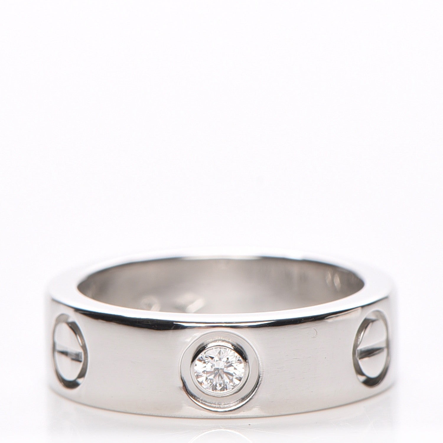 Cartier Platinum Diamond 5.5mm LOVE Ring 49 4.75 1 of 6