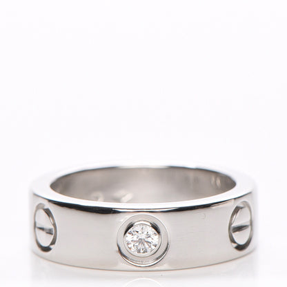 Cartier Platinum Diamond 5.5mm LOVE Ring 49 4.75 1 of 6