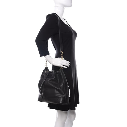 Chanel Caviar CC Drawstring Shoulder Bag Black 2 of 12