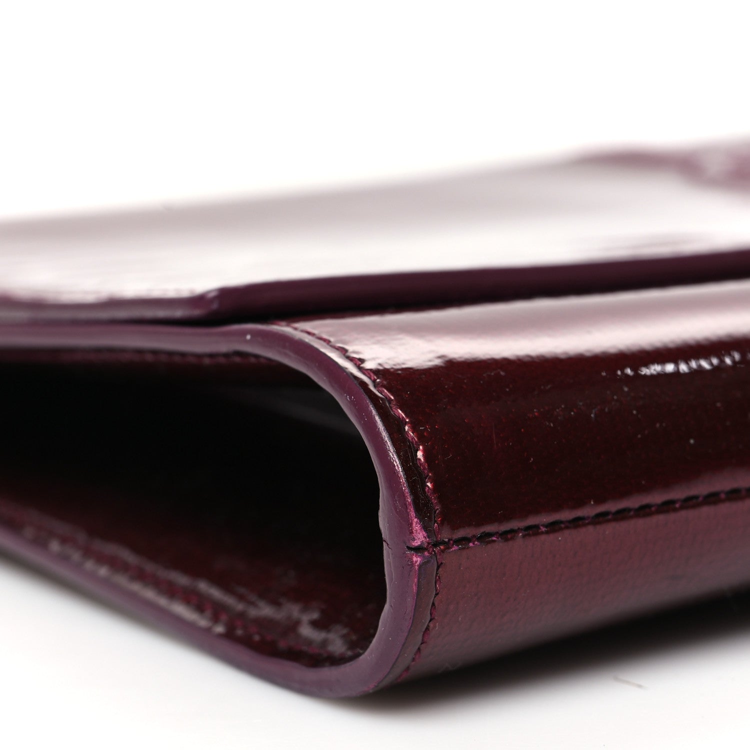 Saint Laurent Textured Patent Large Belle De Jour Clutch Purple 8 of 14