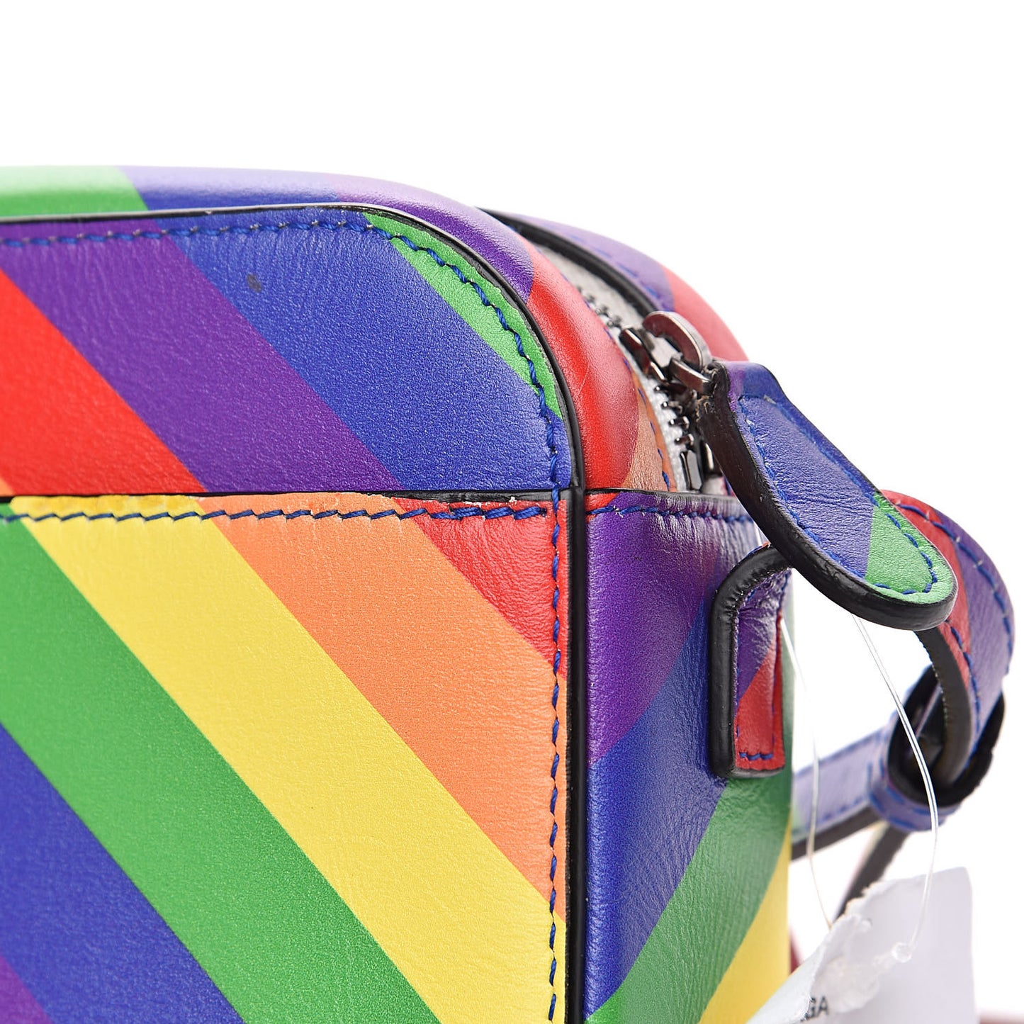 Smooth Calfskin Rainbow Logo XS Ville Camera Bag Multicolor