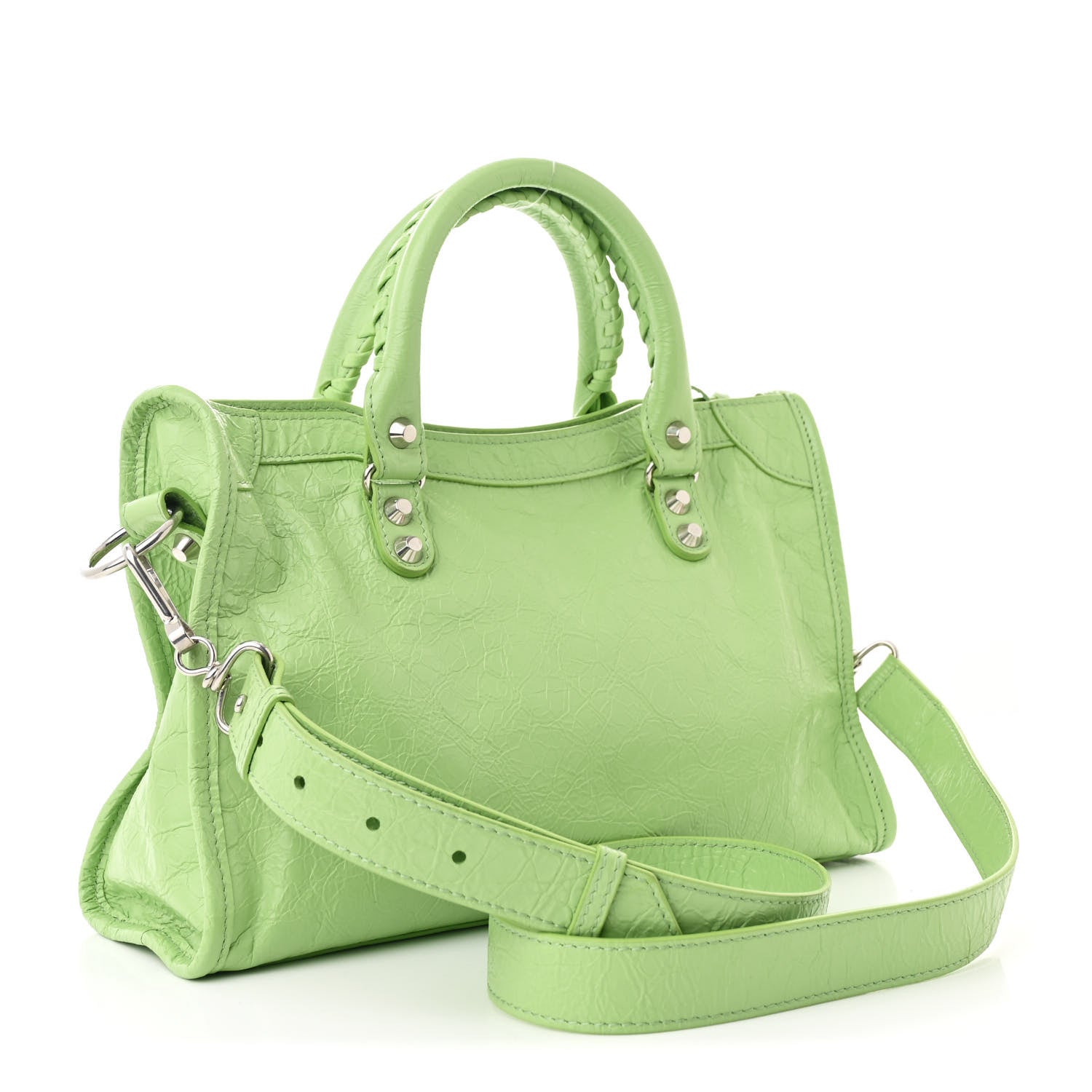 Balenciaga Agneau Arena Storico Classic Hardware Small Le City Green 3 of 10