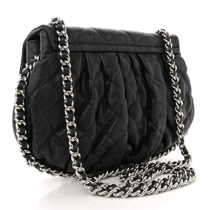 Chanel Washed Lambskin Quilted Mini Chain Around Flap Black 3 of 12