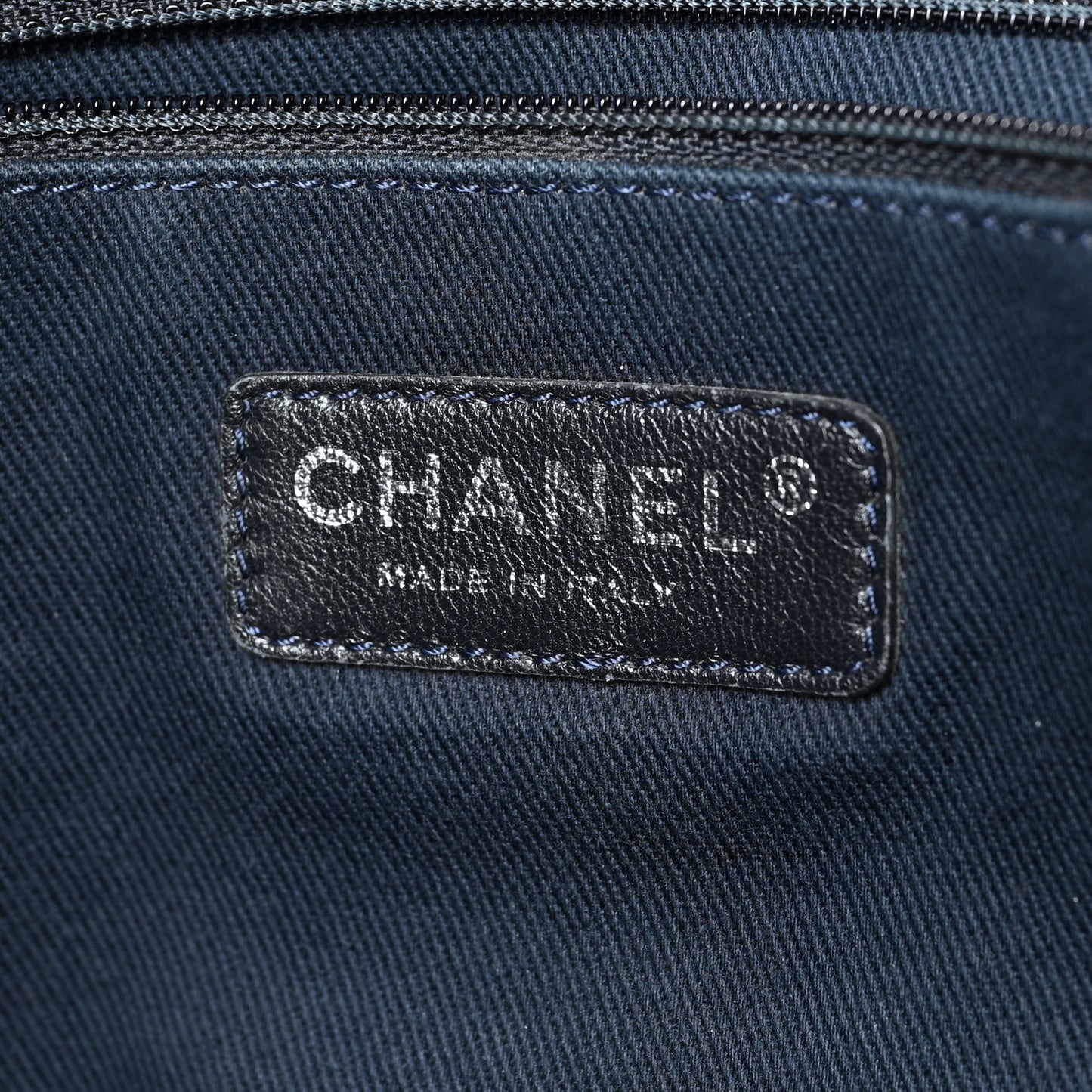 Denim Large Shopping Tote Blue