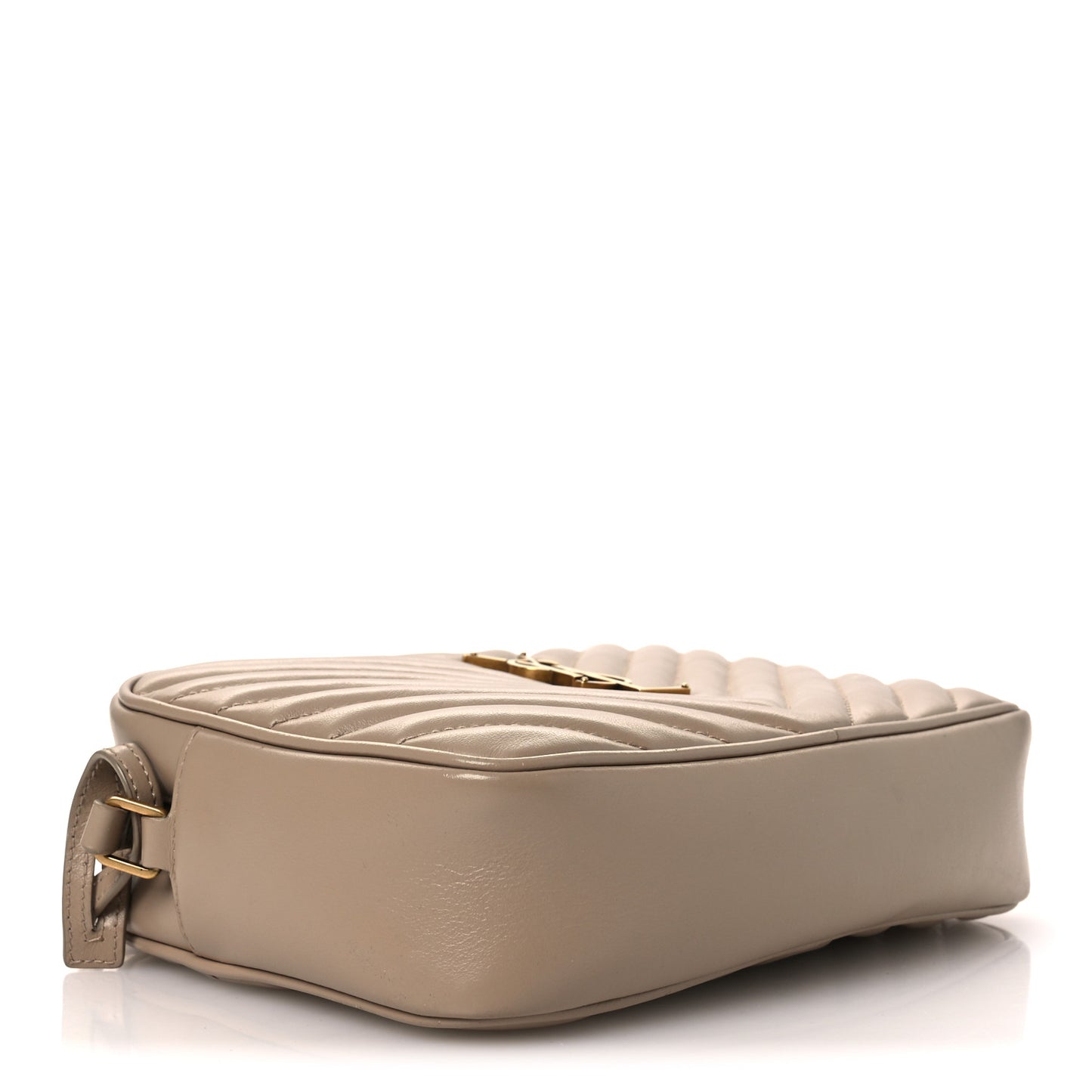 Calfskin Matelasse Monogram Lou Camera Bag Dark Latte