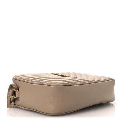 Saint Laurent Calfskin Matelasse Monogram Lou Camera Bag Dark Latte 4 of 12